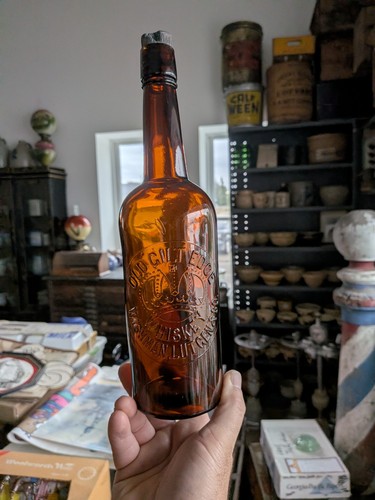 Bottiglia amber quart old gilt - amber,
